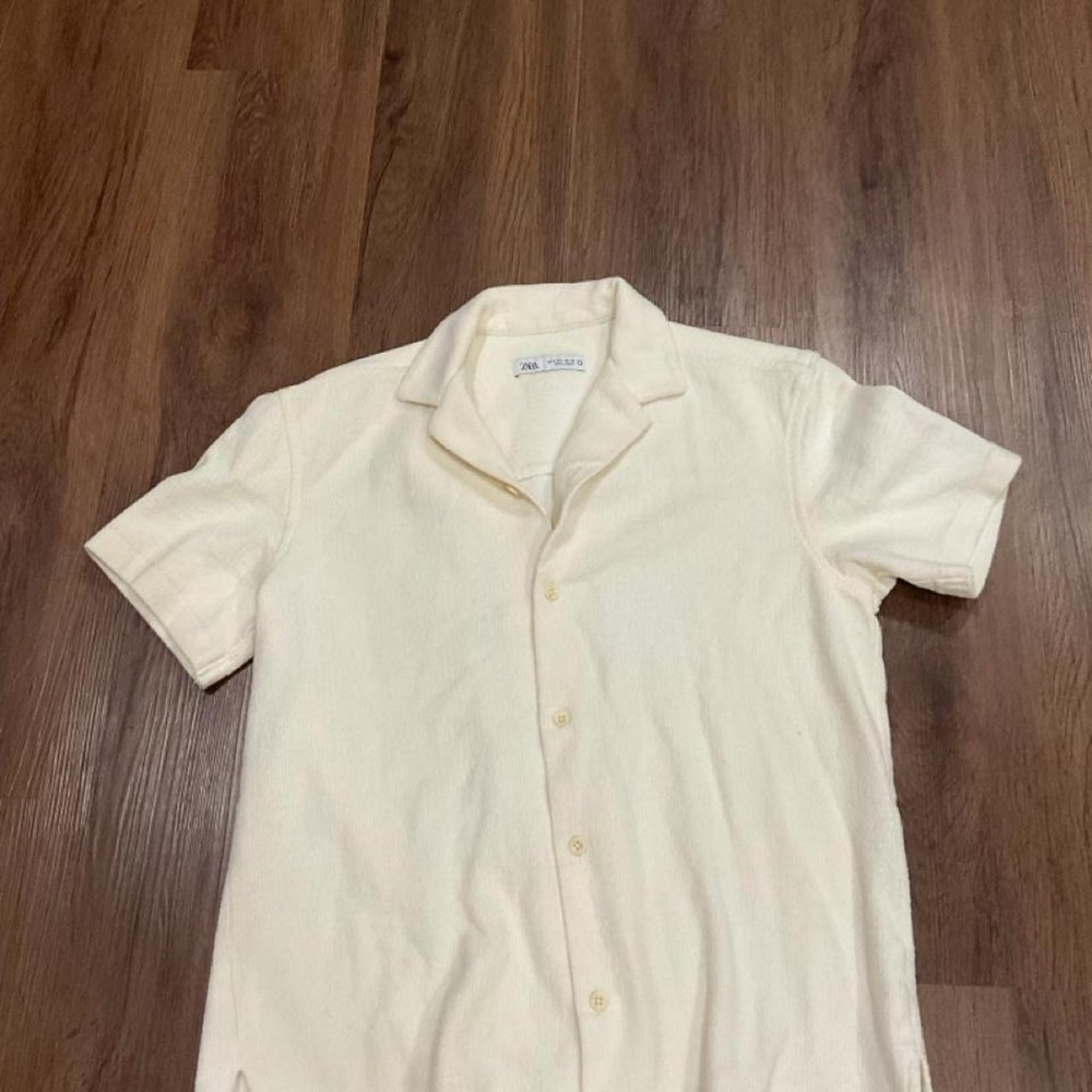Zara cream button-up shirt